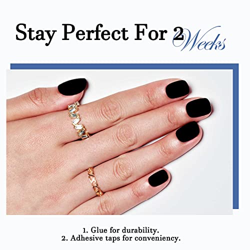 Sleek Black Acrylic Nails for Stylish Nail Art and Fashionable Wear - Image 4