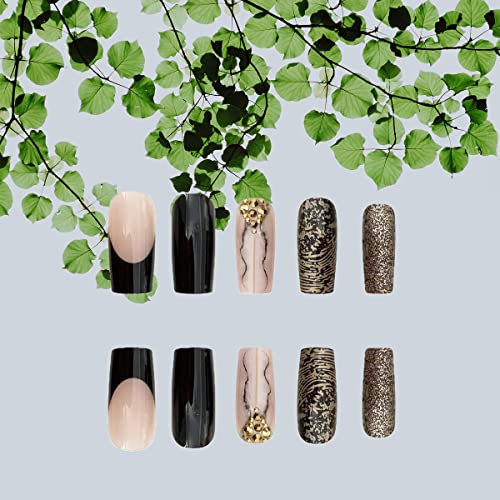 Black Gold Acrylic Nail Design Kit 240 pcs for Stunning Nail Art - Image 5