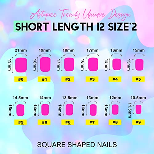 24 Piece Black and Pink Acrylic Nail Design Set for Stylish Manicures - Image 3