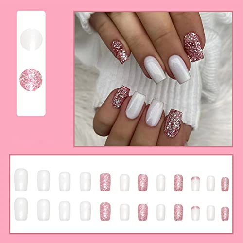 120 Piece Black and Silver Acrylic Nail Set - Stylish Durable Nail Art Kit - Image 2