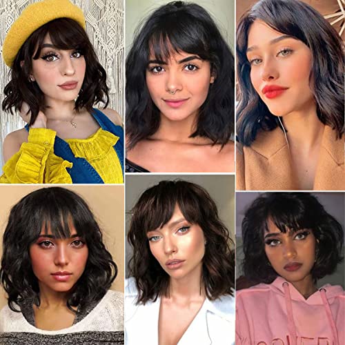 22 Inch Black and White Human Hair Wig for Women Natural Look - Image 3