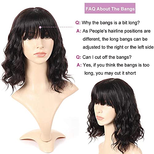 22 Inch Black and White Human Hair Wig for Women Natural Look - Image 5