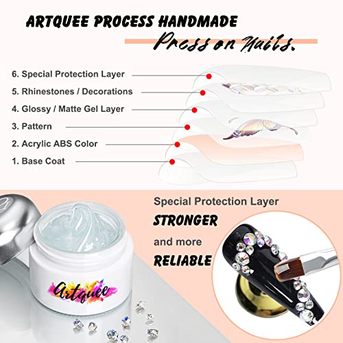 Stylish Black Butterfly Acrylic Nails Set 24 Pieces Durable Manicure - Image 4