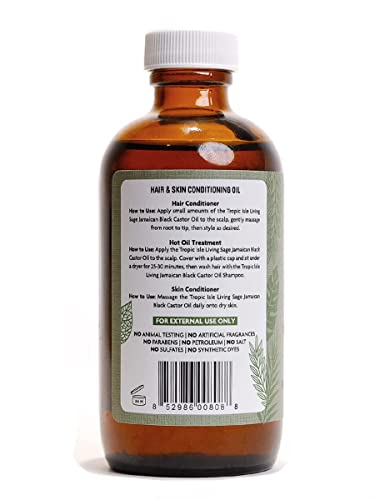 Black Castor Flaxseed Oil Leave-In Conditioner for Softness Moisture 8 oz - Image 3