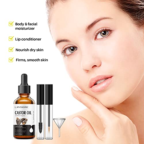 Nourishing Black Castor Oil for Fuller Eyebrows 4 oz Natural Growth Enhancer - Image 5