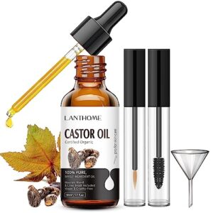 Nourishing Black Castor Oil for Fuller Eyebrows 4 oz Natural Growth Enhancer