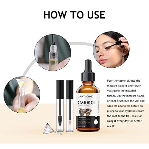 Nourishing Black Castor Oil for Fuller Eyebrows 4 oz Natural Growth Enhancer - Image 6