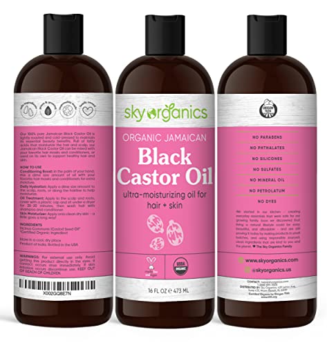 Black Castor Oil for Hair Regrowth Natural Treatment 4 oz Size for Thinning Hair - Image 8