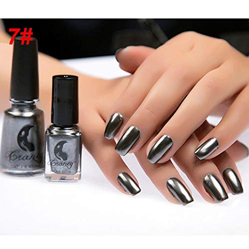 Black Chrome Nail Polish: sleek, shiny, and sophisticated.