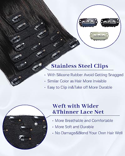 Black Clip In Human Hair Extension - Image 3
