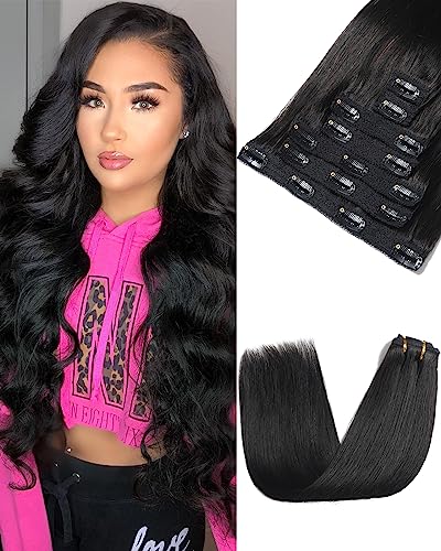 Black Clip In Human Hair Extension
