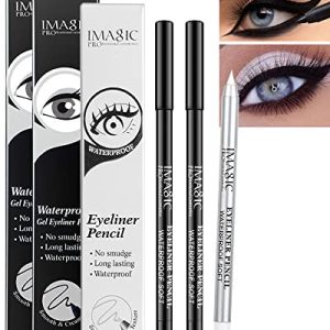 Waterproof Black Eyeliner and Eyeshadow Duo, 0.12 oz, for Long-Lasting Eye Makeup