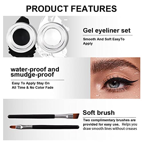 Black Eyeliner Pomade 0.14 oz Long-Lasting Waterproof Formula for Precise Application - Image 4