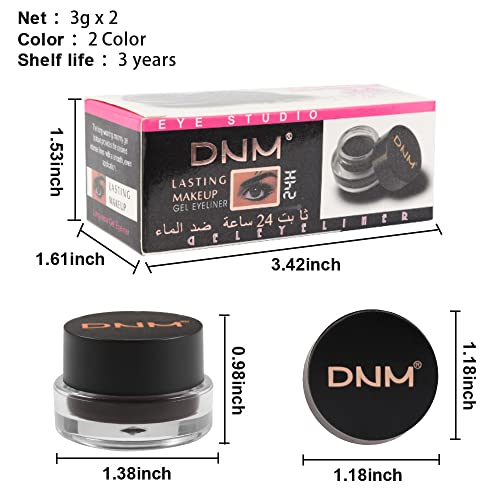 Black Eyeliner Pomade 0.14 oz Long-Lasting Waterproof Formula for Precise Application - Image 6