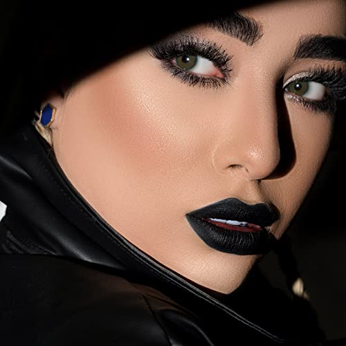 Bold Black Eyeshadow and Lipstick Set - Long-lasting Color for All Skin Tones - Image 3