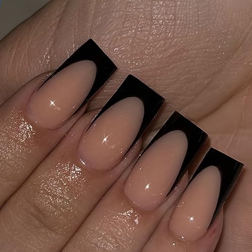 ?Black French Tip Acrylics?