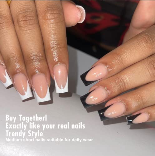 ?Black French Tip Acrylics? - Image 4