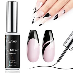 Long-Lasting Black Gel Nails Set with Stylish Designs for Beautiful Manicures
