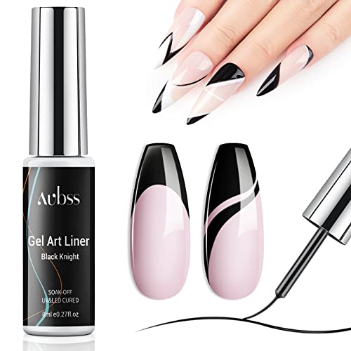 Long-Lasting Black Gel Nails Set with Stylish Designs for Beautiful Manicures