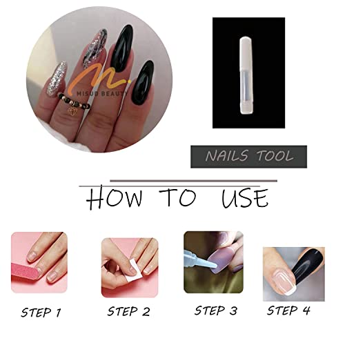 24 Piece Black Glitter Acrylic Nails Set for Stylish and Durable Nail Art - Image 6
