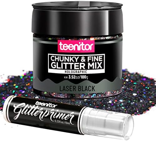 Black Glitter Hair Spray: Adds sparkle to hair.