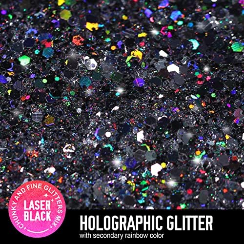 Black Glitter Hair Spray: Adds sparkle to hair. - Image 2