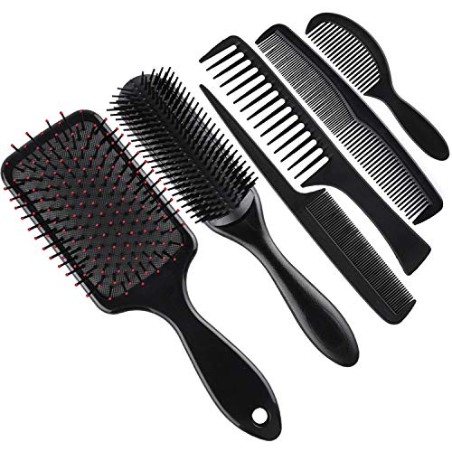 Men's Black Hair Brush for Curly Coily Hair Daily Use