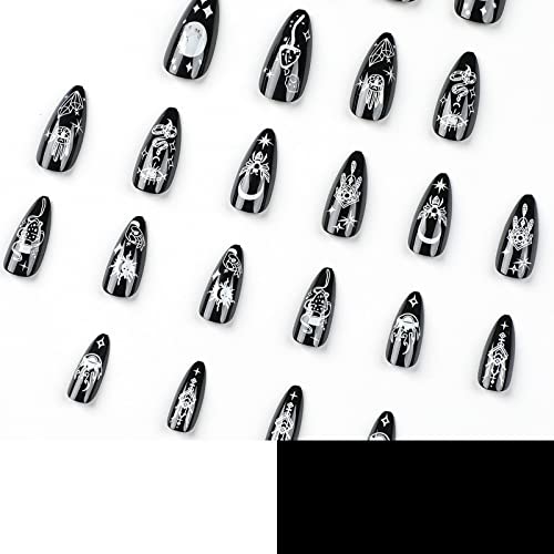 Black Holo Acrylic Nails - Image 3