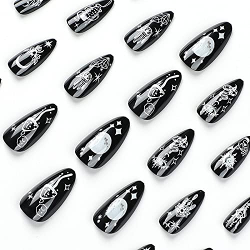 Black Holo Acrylic Nails - Image 2