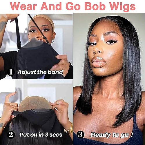Hairspray 14 Inch Black Human Hair Wig Natural Look Comfortable Everyday Wear - Image 3