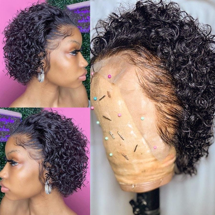 Black Lace Human Hair Wig - Image 3