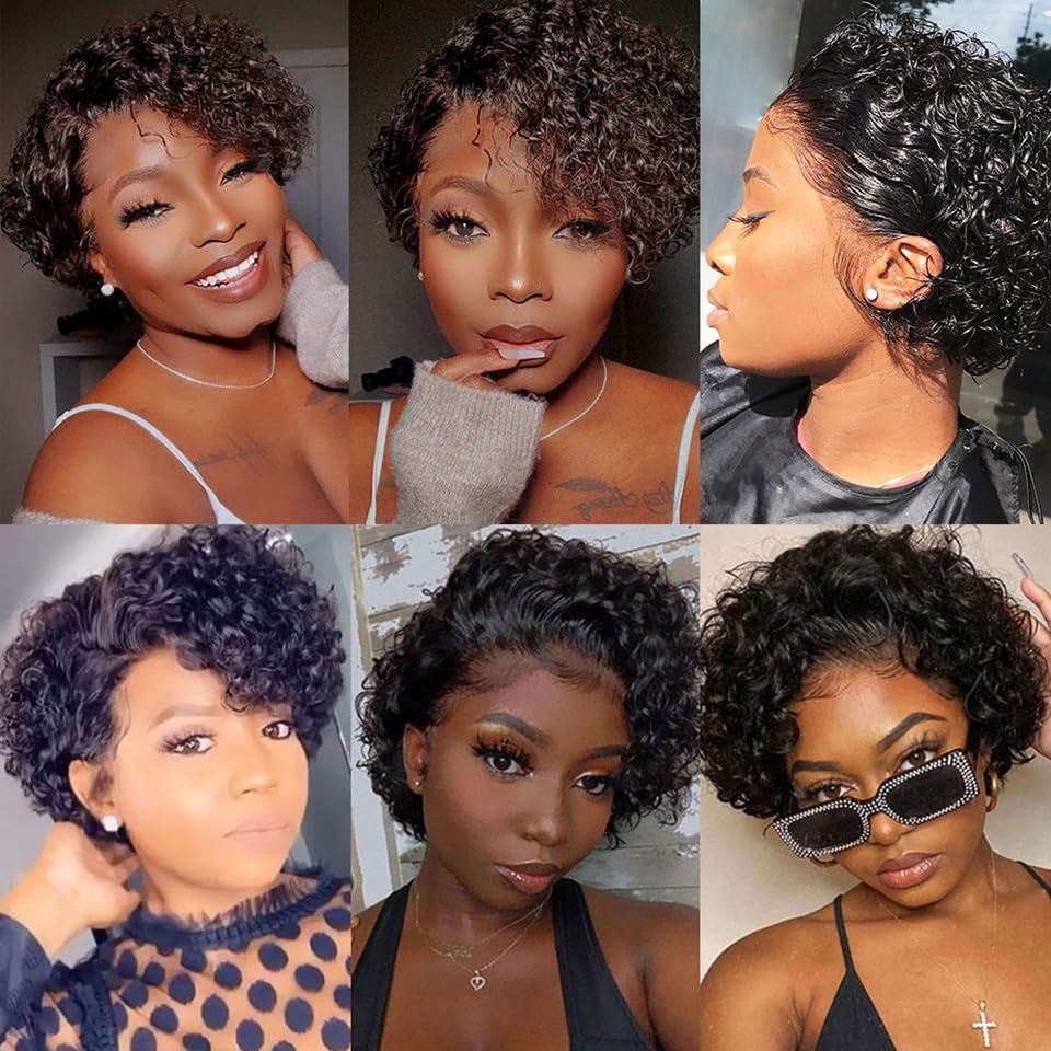 Black Lace Human Hair Wig - Image 6