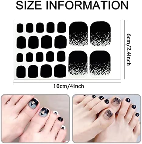Black nails painted with black polish on feet. - Image 3