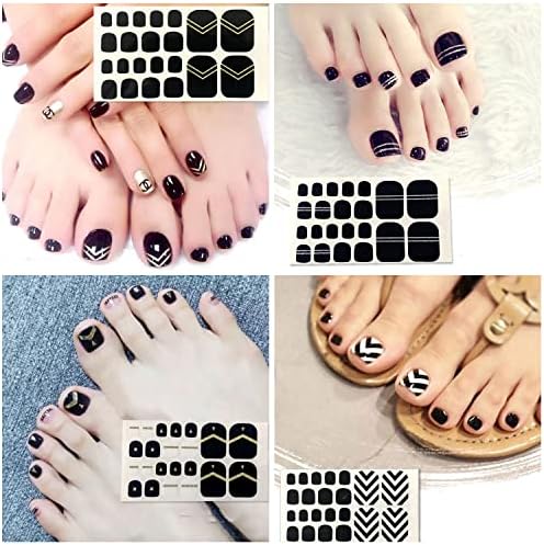 Black nails painted with black polish on feet. - Image 5