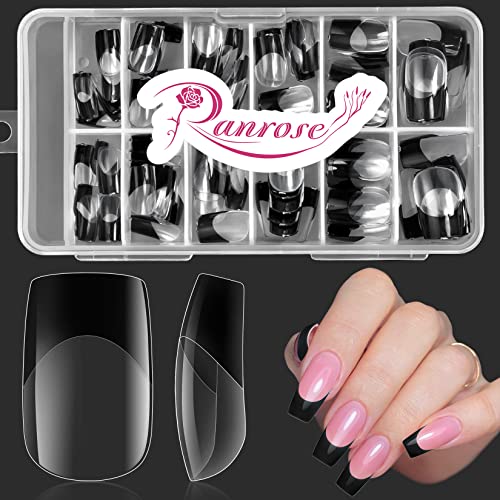 Chic Black Short Acrylic Nails, Durable and Easy Application