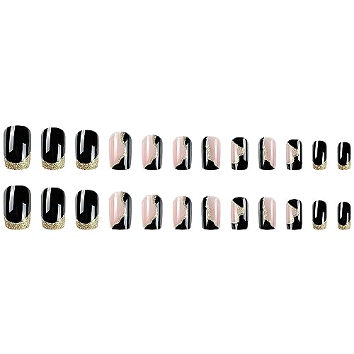 Black Sparkle Acrylic Nails - Image 4
