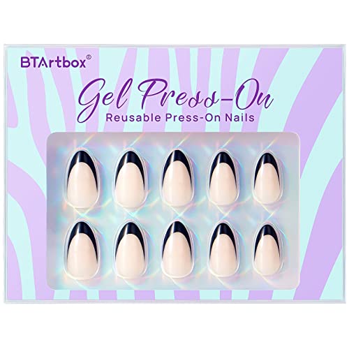 Black Stick-On Nails 24 Count Set Instant Glam Easy Application - Image 7