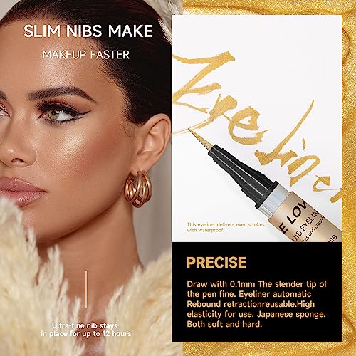 Black Top Eyeliner with Brown Bottom for Smooth Application and Long-Lasting Wear - Image 2