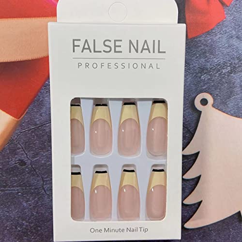 ?Black & Yellow Acrylic Nails? - Image 7