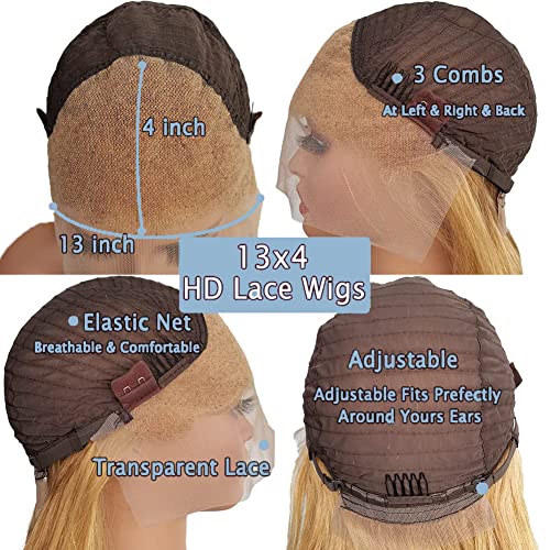 14-Inch Blonde Bob Human Hair Wig for Women Natural Look and Feel - Image 4