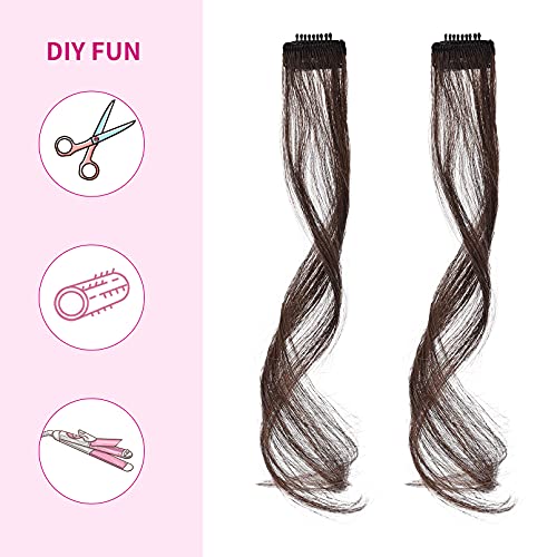 100% Remy Blonde Clip-In Human Hair Bangs for Easy Style Change, 14 Inch - Image 5