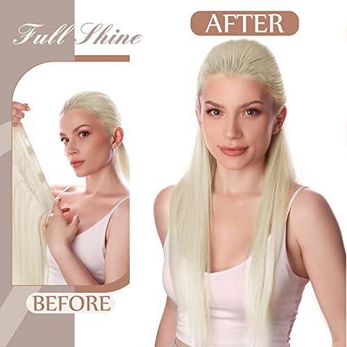 18 Inch Blonde Clip-In Human Hair Extensions for Natural Volume and Length - Image 5