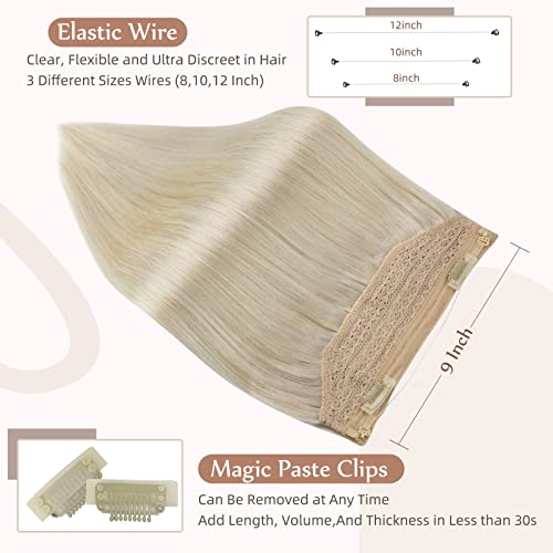 18 Inch Blonde Clip-In Human Hair Extensions for Natural Volume and Length - Image 3