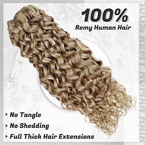 18 Inch Blonde Remy Human Hair Curly Extensions for Natural Volume and Length - Image 4