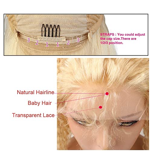 Blonde Curly 13x4 Lace Front Wig 100% Human Hair Comfortable Fit - Image 7