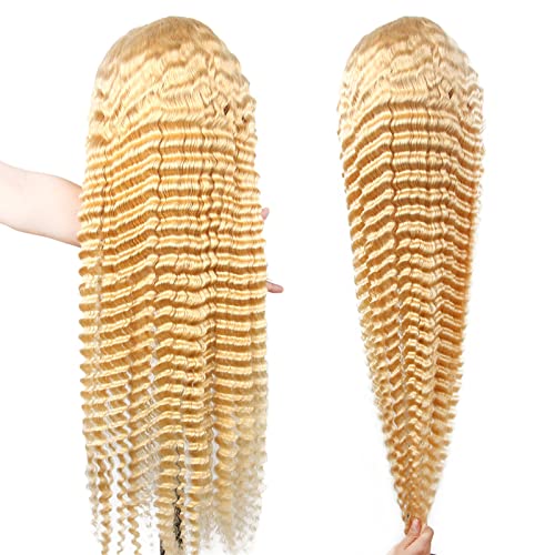 Blonde Curly 13x4 Lace Front Wig 100% Human Hair Comfortable Fit - Image 9