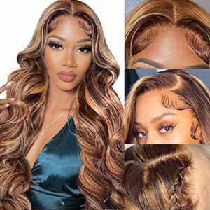 Blonde Highlights Human Hair Wig ? Short Version