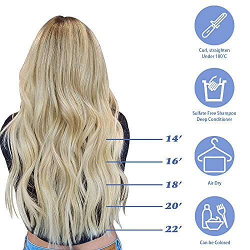 Blonde Human Hair Clip-In Extension - Image 9