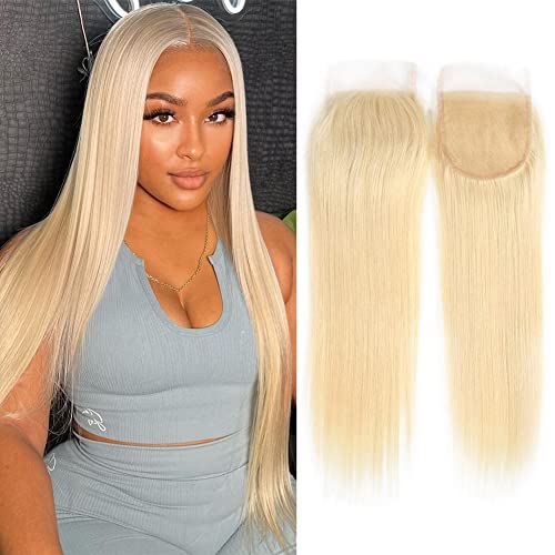 Short Blonde 100% Remy Human Hair Closure for a Natural Appearance