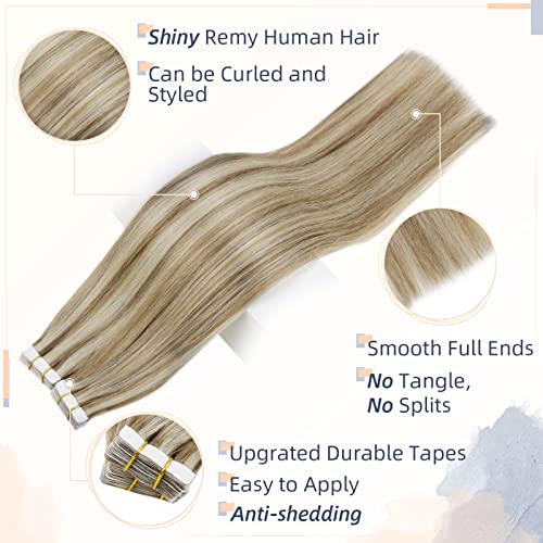 18 Inch Blonde Remy Human Hair Extensions 100% Natural Shade - Image 3